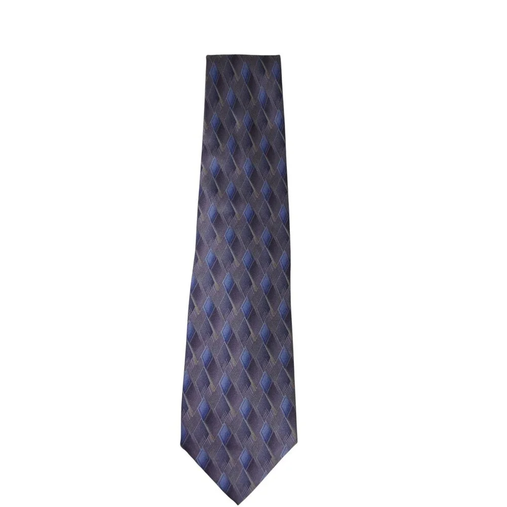 Umberto Bossi Geometric 100% Silk Men’s Neck Tie NWT